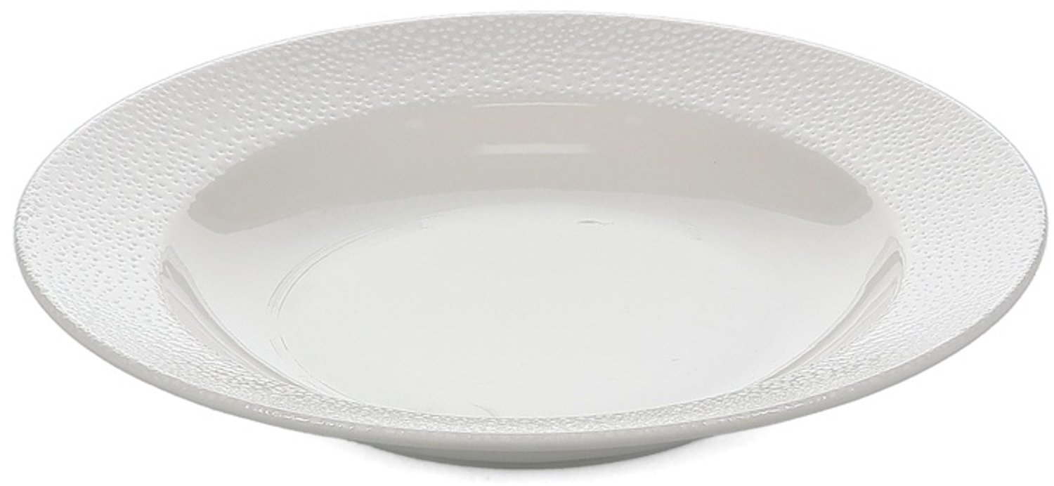 Fameilleur diep bord 23/17xH4cm wit Astro set van 6 - porseleinen soepbord en pastabord, voor soep, pasta, salade en stoofgerechten, vaatwasser- en magnetronbestendig, voedselveilig, servies voor thuis, restaurant en horeca, mooi als cadeau