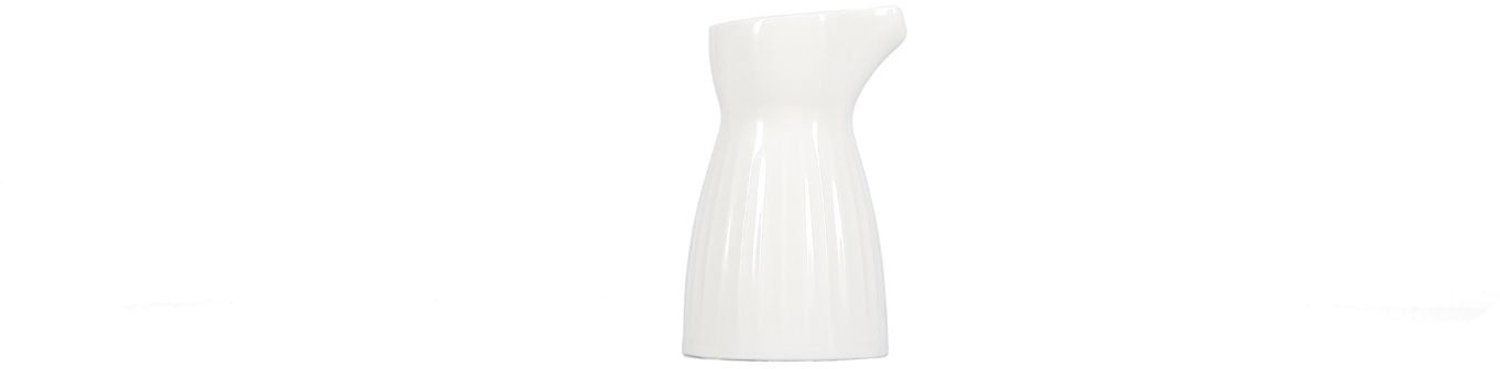 Fameilleur karaf 12cl wit Solar set van 4 - porseleinen waterkaraf en schenkkan, voor water, wijn en sap, vaatwasser- en magnetronbestendig, voedselveilig, servies voor thuis, restaurant en horeca, mooi als cadeau
