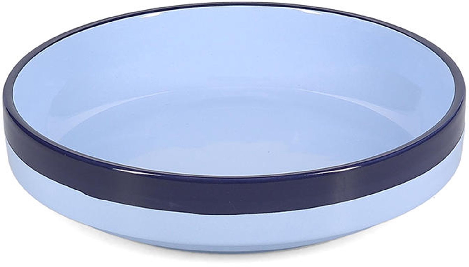 Fameilleur kom 21x5H5cm blauw Duo set van 2 - stenen serveerkom en schaaltje, voor ontbijt, muesli, soep, dessert, snacks en bijgerechten, vaatwasser- en magnetronbestendig, voedselveilig, servies voor thuis, restaurant en horeca, mooi als cadeau
