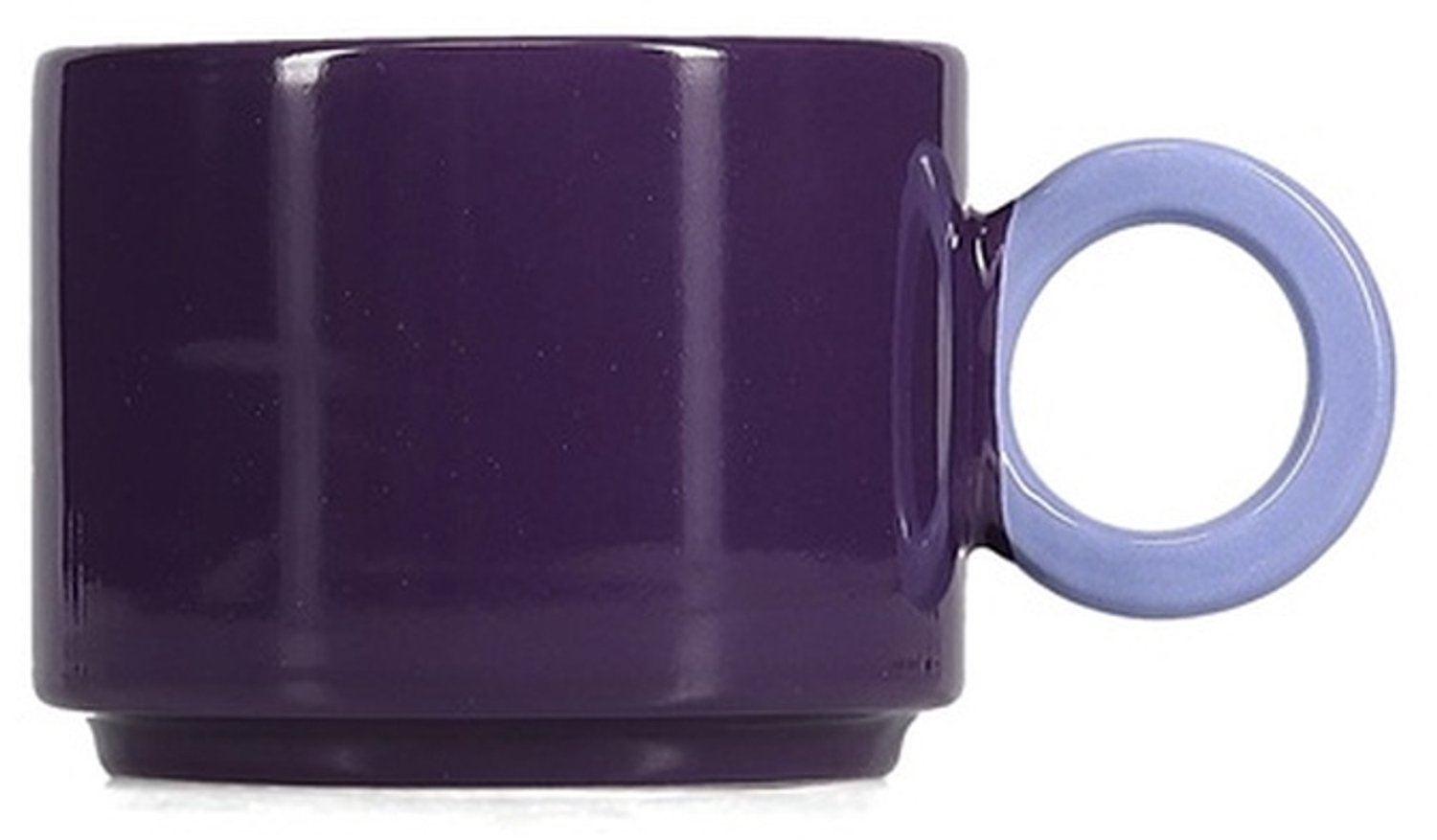 Fameilleur beker 28cl dark paars/lavender blauw Lou - stenen drinkbeker en mok, voor koffie, thee, water en limonade, vaatwasser- en magnetronbestendig, voedselveilig, servies voor thuis, restaurant en horeca, mooi als cadeau