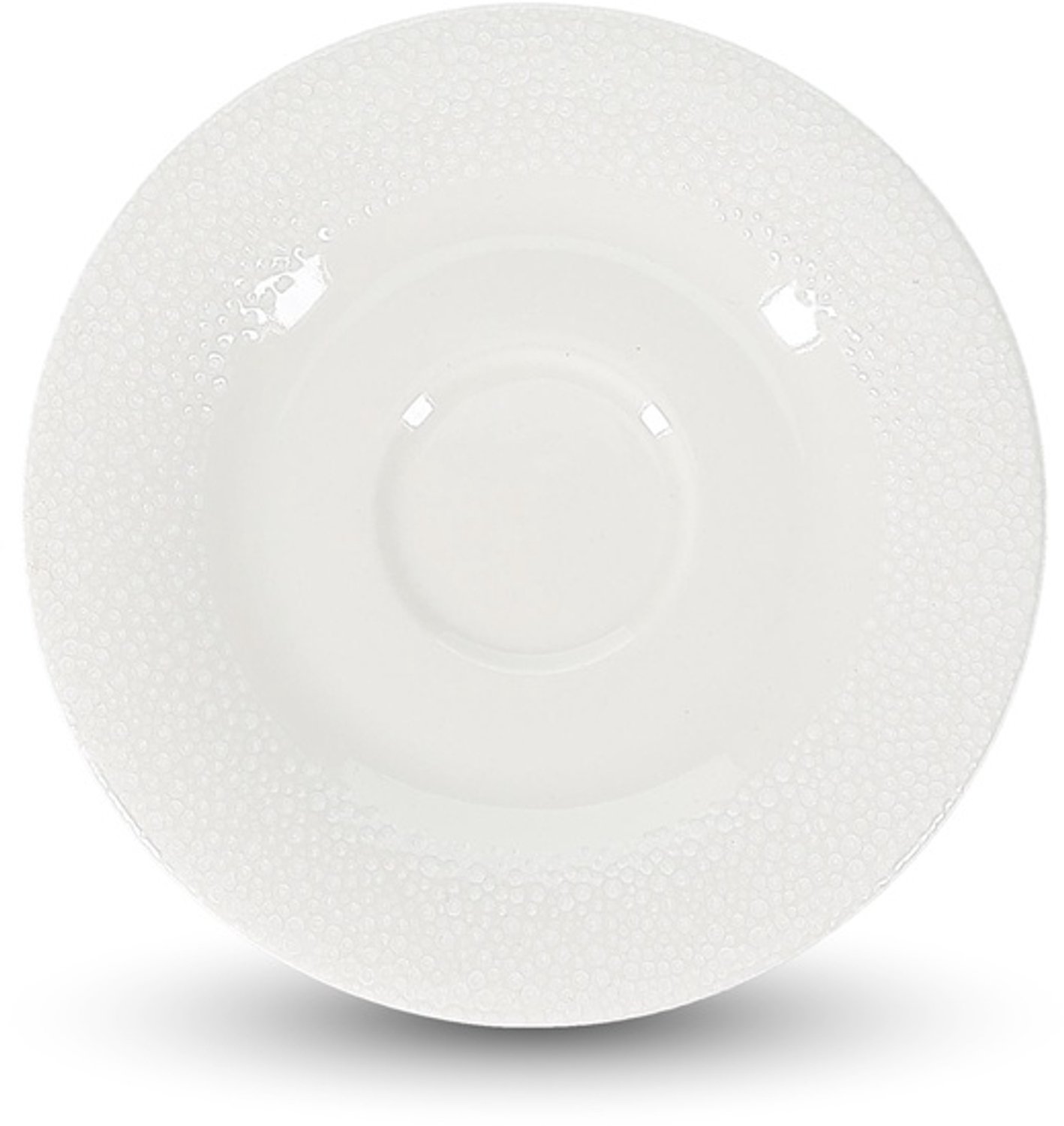 Fameilleur schotel 14cm wit Astro set van 6 - porseleinen onderschotel voor kopjes, voor koffiekop, theekop en espressokop, vaatwasser- en magnetronbestendig, voedselveilig, servies voor thuis, restaurant en horeca, mooi als cadeau