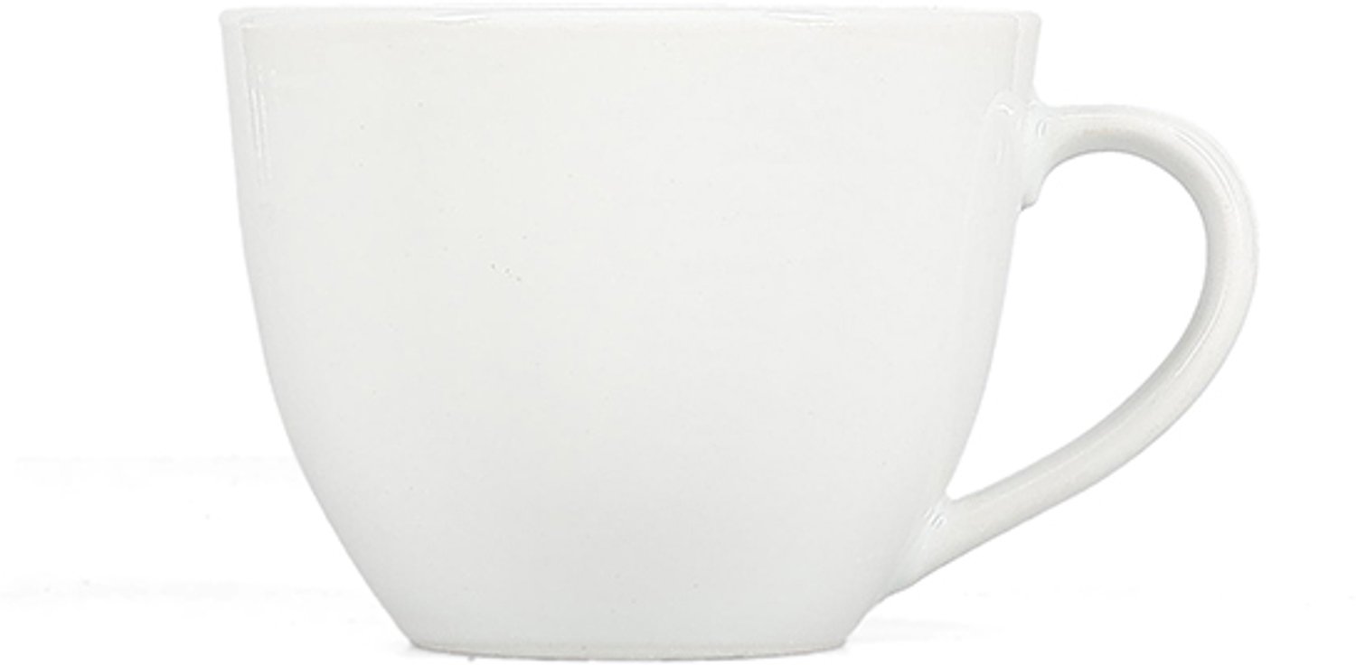 Fameilleur kop 31cl Basic wit set van 6 - porseleinen koffiekop en theekop, voor koffie, cappuccino en thee, vaatwasser- en magnetronbestendig, voedselveilig, servies voor thuis, restaurant en horeca, mooi als cadeau