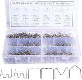 Golf Nietjes - Draadnagels op band - RVS - 0.8 mm/0.6mm - voor Kunststof Laspistool - 1200-delig