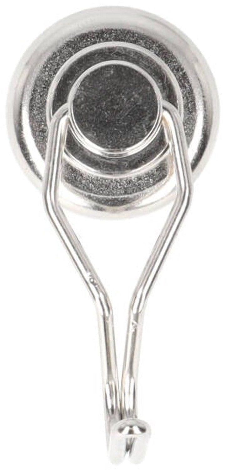 Neodymium Haakmagneet Ø32 x 7 mm vrij draaibaar N40 stalen pot NiCuNi – 3 stuks