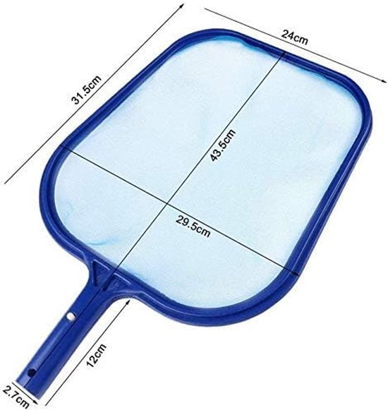 Zwembadschepnet, schepnet, zwembadreiniging, zwembad, reinigingsset met schepnet opzetstuk, oppervlakteschepnet, 44 x 34 cm — afbeelding 3
