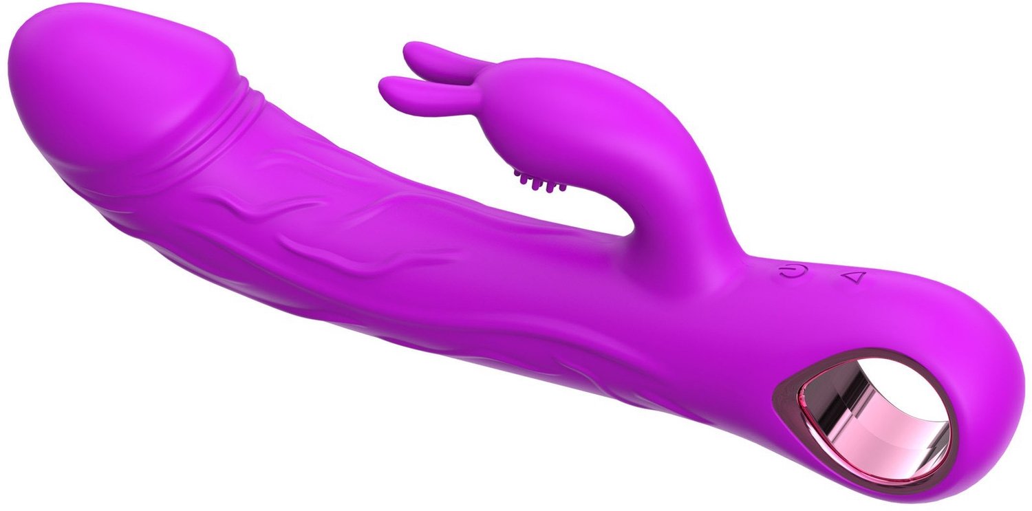 Luxe Konijnen Vibrator - Oplaadbare G-Spot & Klitoris Massager - Dual Stimulatie Seksspeeltje met Magnetisch Opladen - Waterdichte Vibrator - Fluisterstil & Huidvriendelijk Siliconen - 22.5cm - Roze