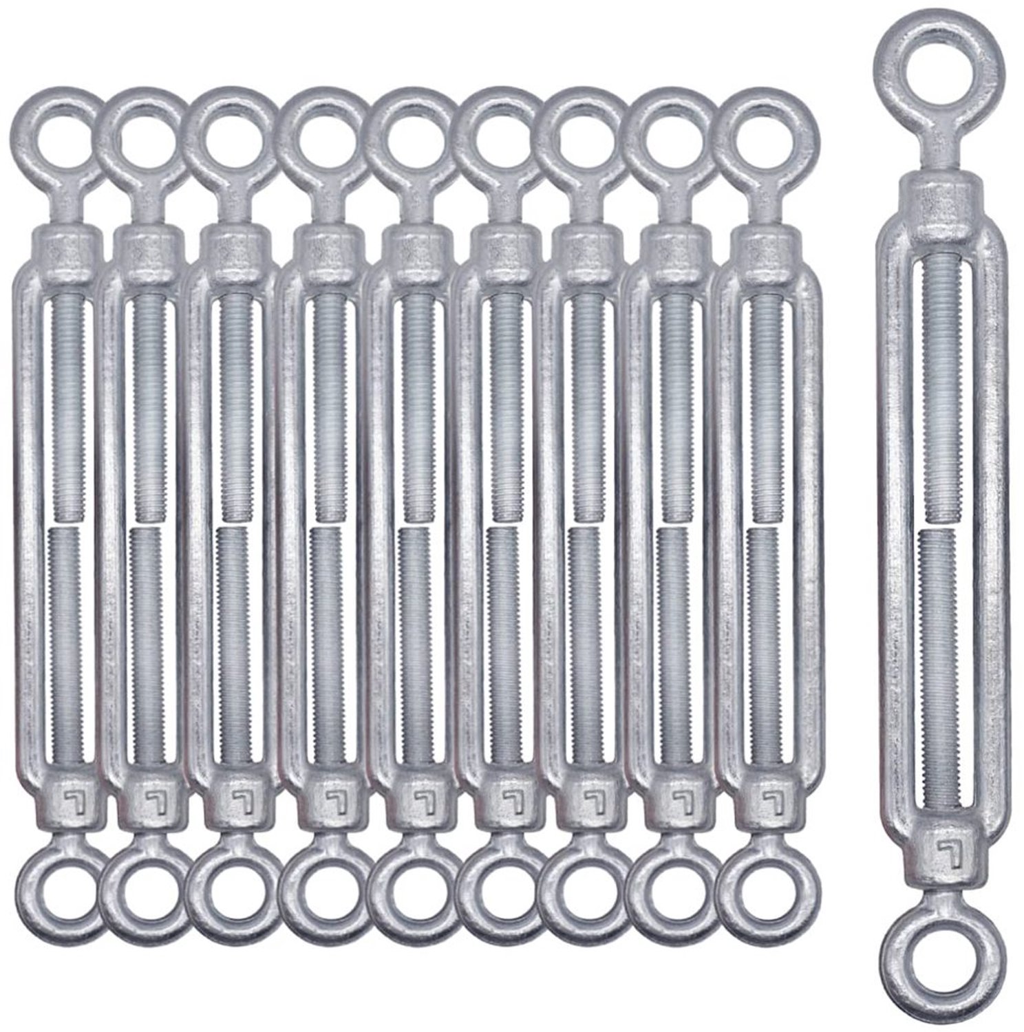 Turnbuckle Spanner M6, Verstelbare Tensioner - Set van 10 Stuks