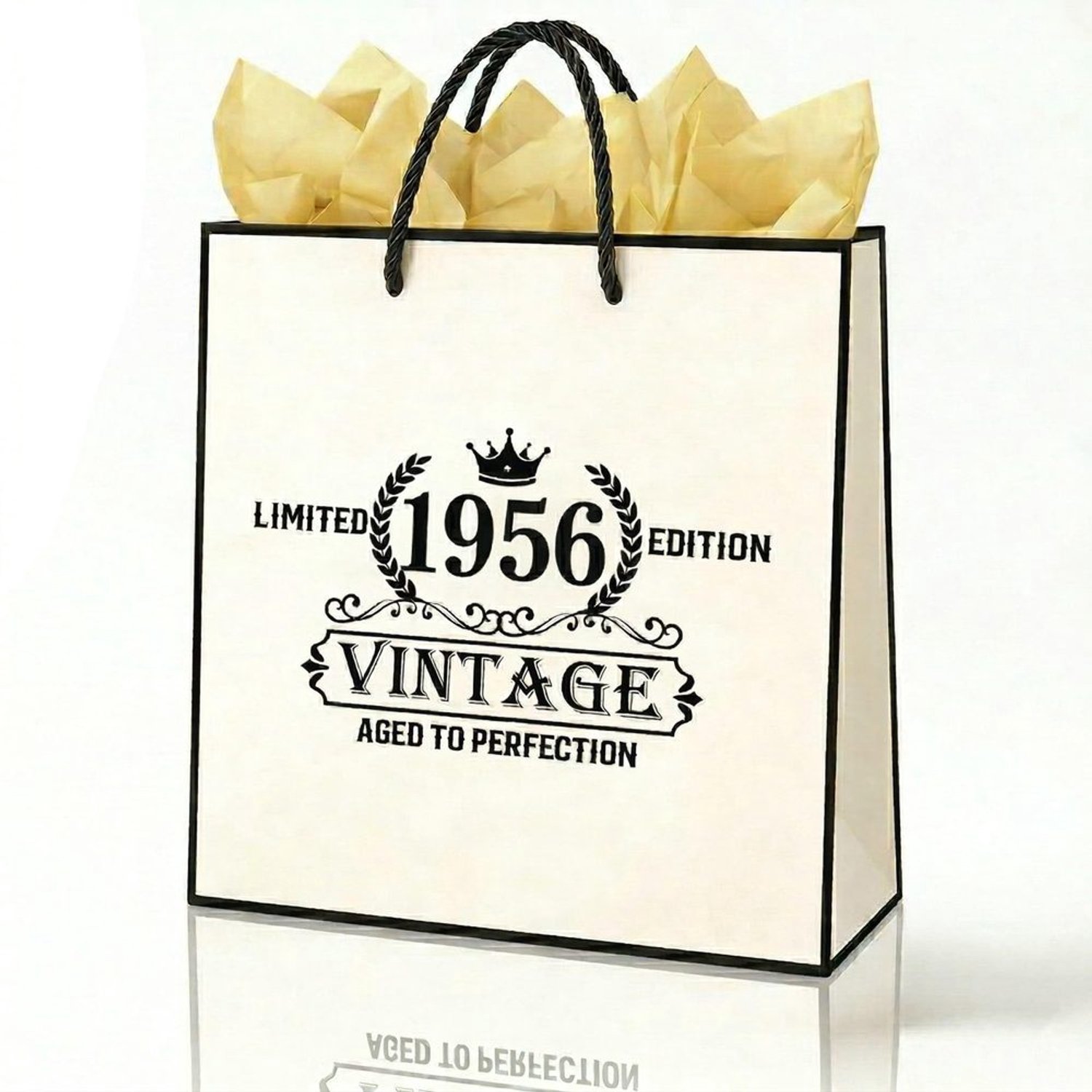 Verjaardag Cadeauzak met Vintage Ontwerp (22x26cm)