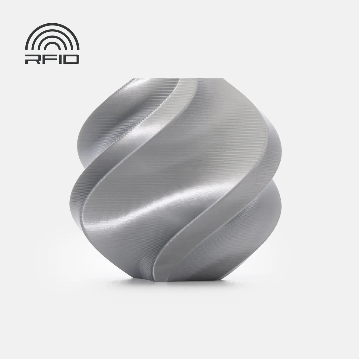 BAMBU LAB PLA silk+ refill - Zilver (Silver) (1kg) silk silver refill