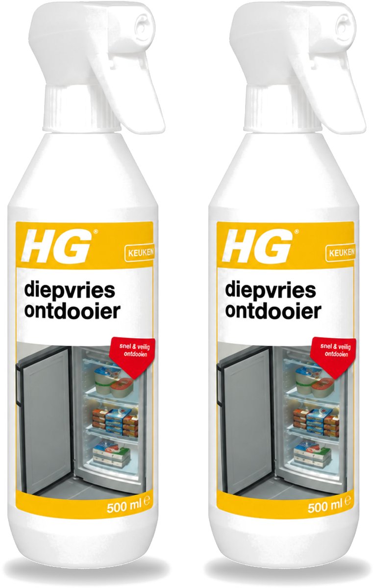 2 x HG - Diepvries Ontdooier - Snel & Veilig Ontdooien - 500 ml - Voordeelverpakking - 2 stuks