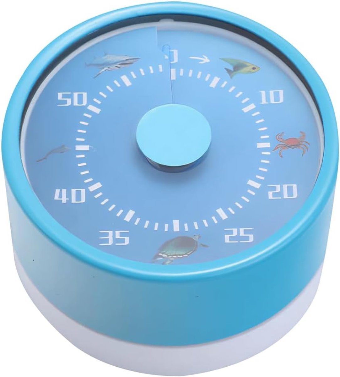 Keukentimer van roestvrij staal - 1 stuk, 4 modellen, 6 × 6 × 3,5 cm (zwart en wit), 6 × 6 × 3,2 cm (oranje en blauw). Digitale magnetische keukentimer, instelbaar van 1 (blauw, s