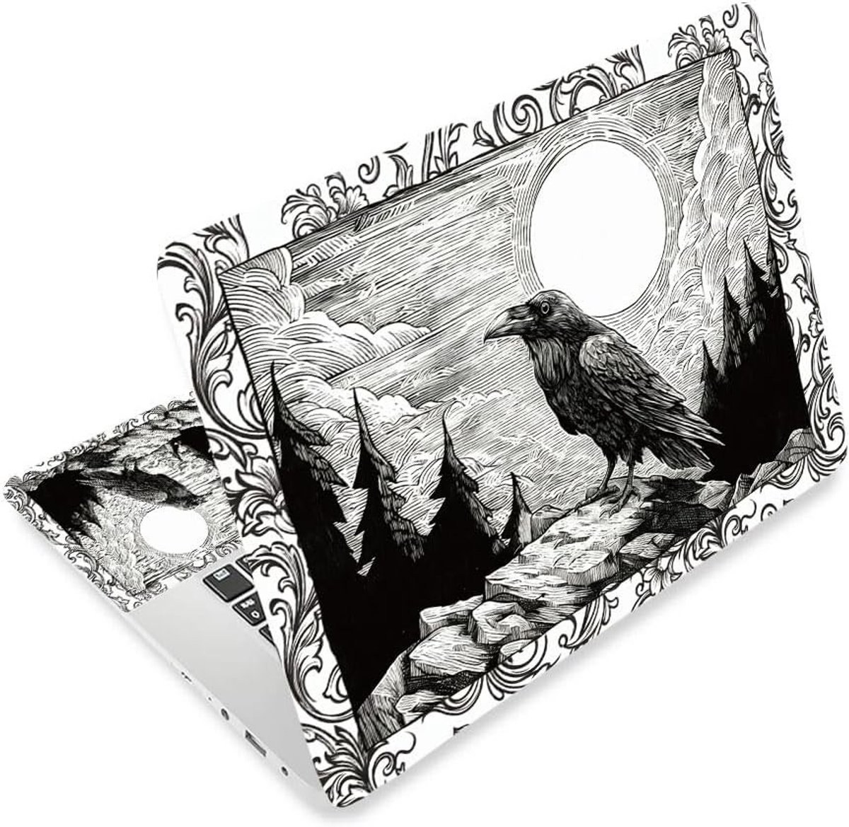 Laptop Skin Sticker voor Crow Notebook - Zelfklevende en Verwijderbare PVC Beschermfolie voor Computer - 9,27 x 12,15 inch Decoratie