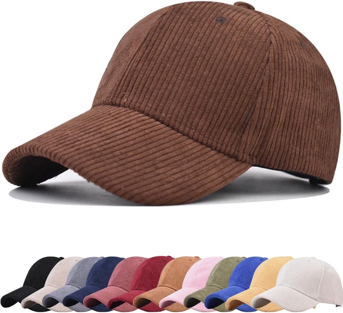 Vintage, uniseks, corduroy, verstelbaar, truckerpet, plat, vintage, effen, verstelbaar, truckerpet, nieuwsboy, voor reizen in de open lucht