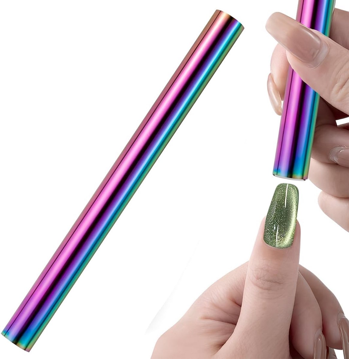Eye Magneet Regenboog, dubbelzijdige magneetstift voor Cat Eye Gel Nagellak, Diverse Cat Eye Effecten