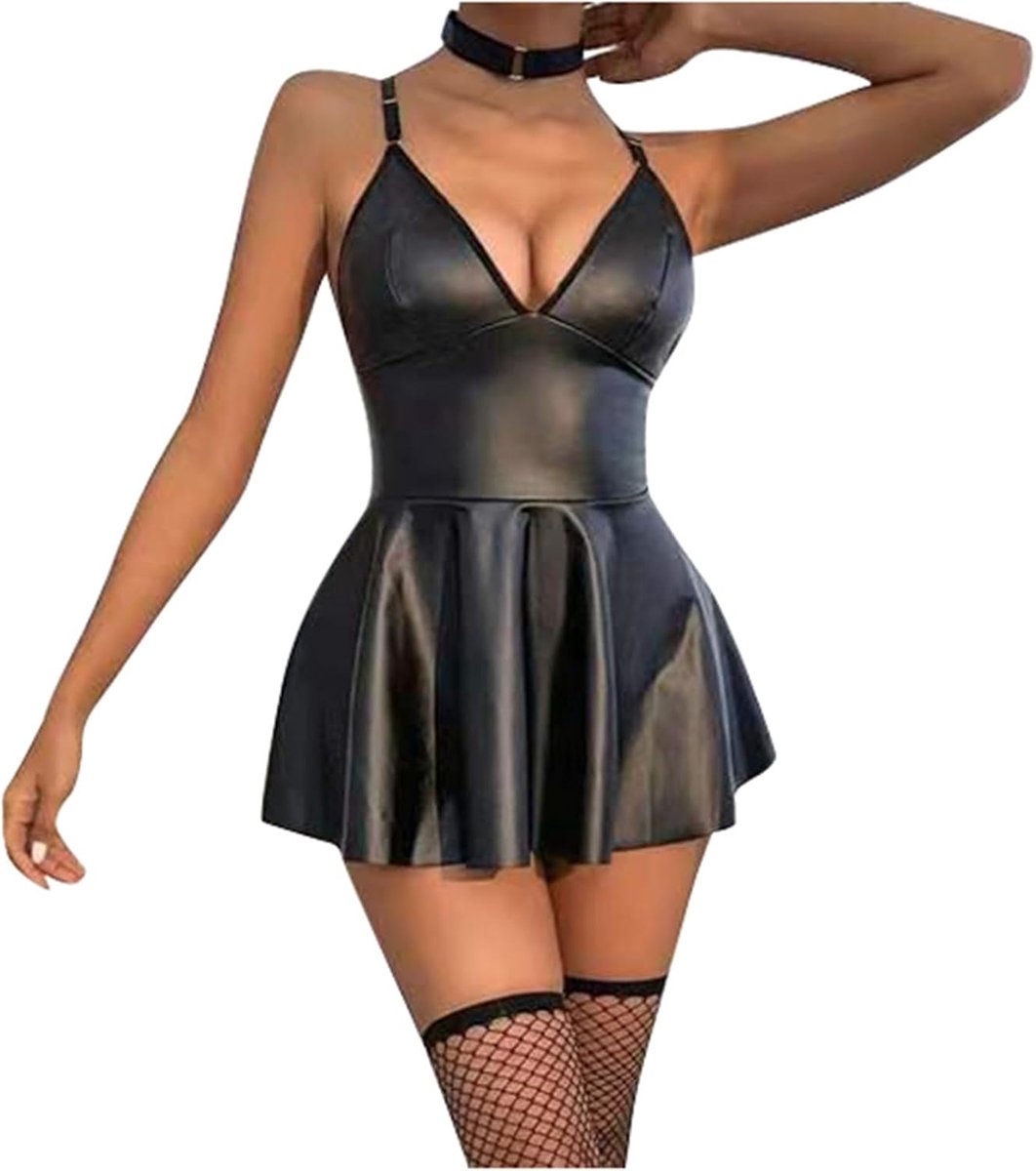 Sexy lingerieset voor dames, babydoll, kant, mesh, poederroze, zijuitsparingen, transparant effect, getailleerde pasvorm, verleidelijk, comfortabel, huwelijksreis, nachtkleding, A82