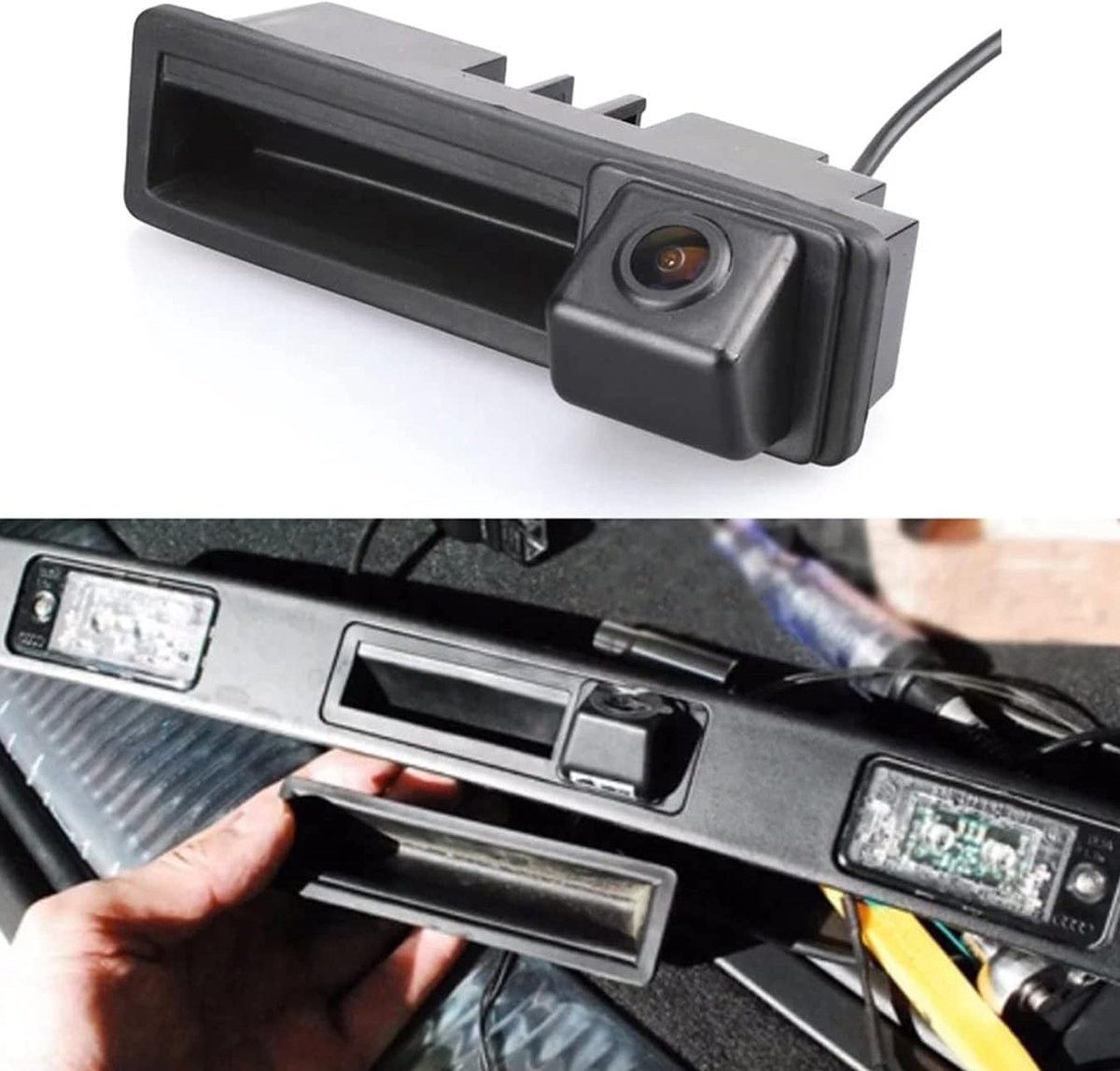 Generic Auto-kofferbak-greepcamera achteruitrijcamera voor Audi A3 S3 RS3 8P 2003-2013, A4 S4 RS4 B6 B7 2003-2008 (VCIAMEW3DM)