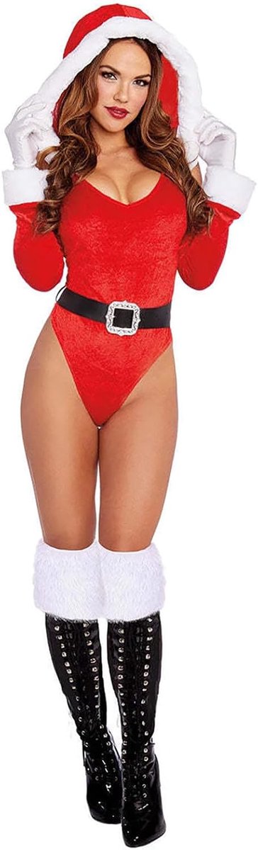 Sexy kostuum voor dames, sexy kerstavondjurk, schattig ondergoed