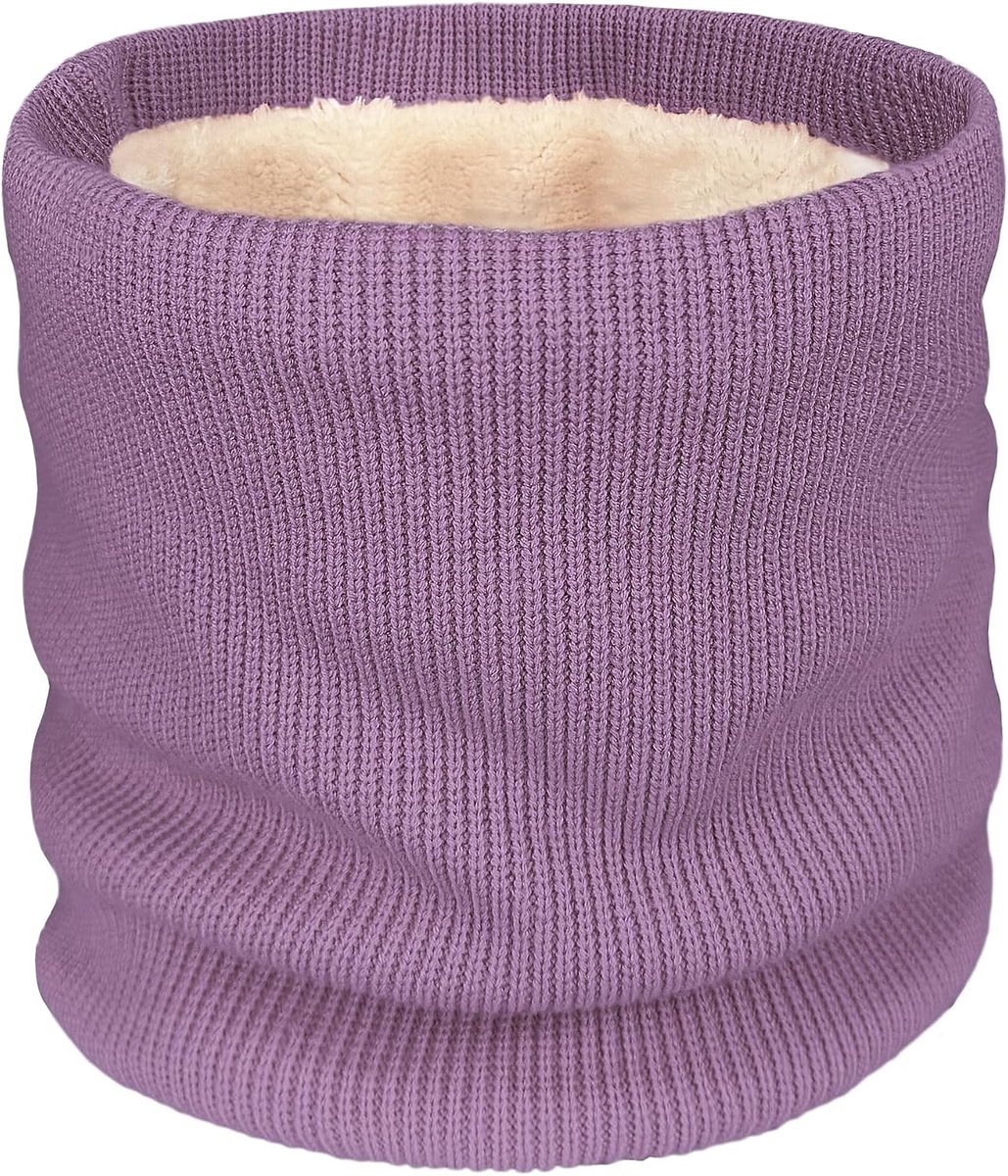Ehsbuy Kindercolsjaal voor de winter, fleece sjaal, skisjaal, nekwarmer, thermische sjaal, kindersjaal, meisjes, colsjaal, outdoor, skigeschenken