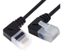 Ultra Dunne Slanke Cat6 Ethernet Kabel RJ45 Links naar Rechts Hoekig 25cm UTP Netwerk Kabel Patch Cord 90 Graden Cat6a LAN voor Laptop Router TV Box