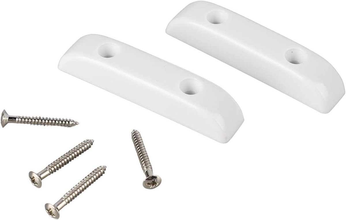 2 Stuks Bas Thumb Rest Gitaar Vinger Ondersteuning Anti Slip Lichtgewicht Plastic Dumb Rest voor Jazz Bass met Eenvoudige Installatie Schroeven (GM02 wit)