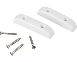 2 Stuks Bas Thumb Rest Gitaar Vinger Ondersteuning Anti Slip Lichtgewicht Plastic Dumb Rest voor Jazz Bass met Eenvoudige Installatie Schroeven (GM02 wit)