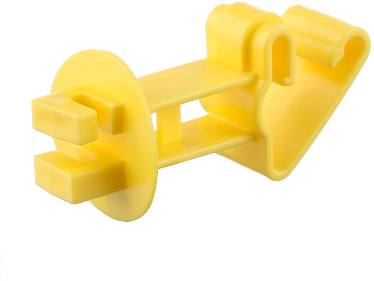 25 stuks weihekisolatoren, T-palen snap-on isolator, geel