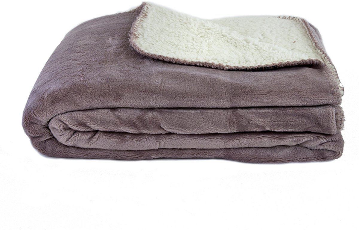 Fleesplaid 125*150 Vacht Fanel IVY Mauve/Lila