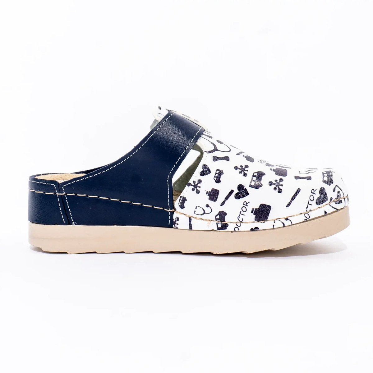 Medische klomp Unisex Print Doctor Blauw maat 39 - Clogee