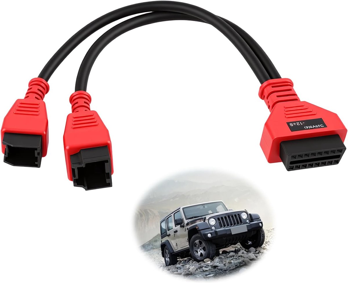 Image of 12 + 8 Pin Cable OBD Safety Bypass Connector, 12 + 8 Adapter for SGW Equipped Vehicles, for Diagnostics, Car Scanner - ShopVlot