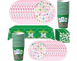 Servies in de stijl van het "Guofeng Mahjong"-thema, voor Mahjong-vrienden en verjaardagsfeesten, bestaande uit - ShopVlot