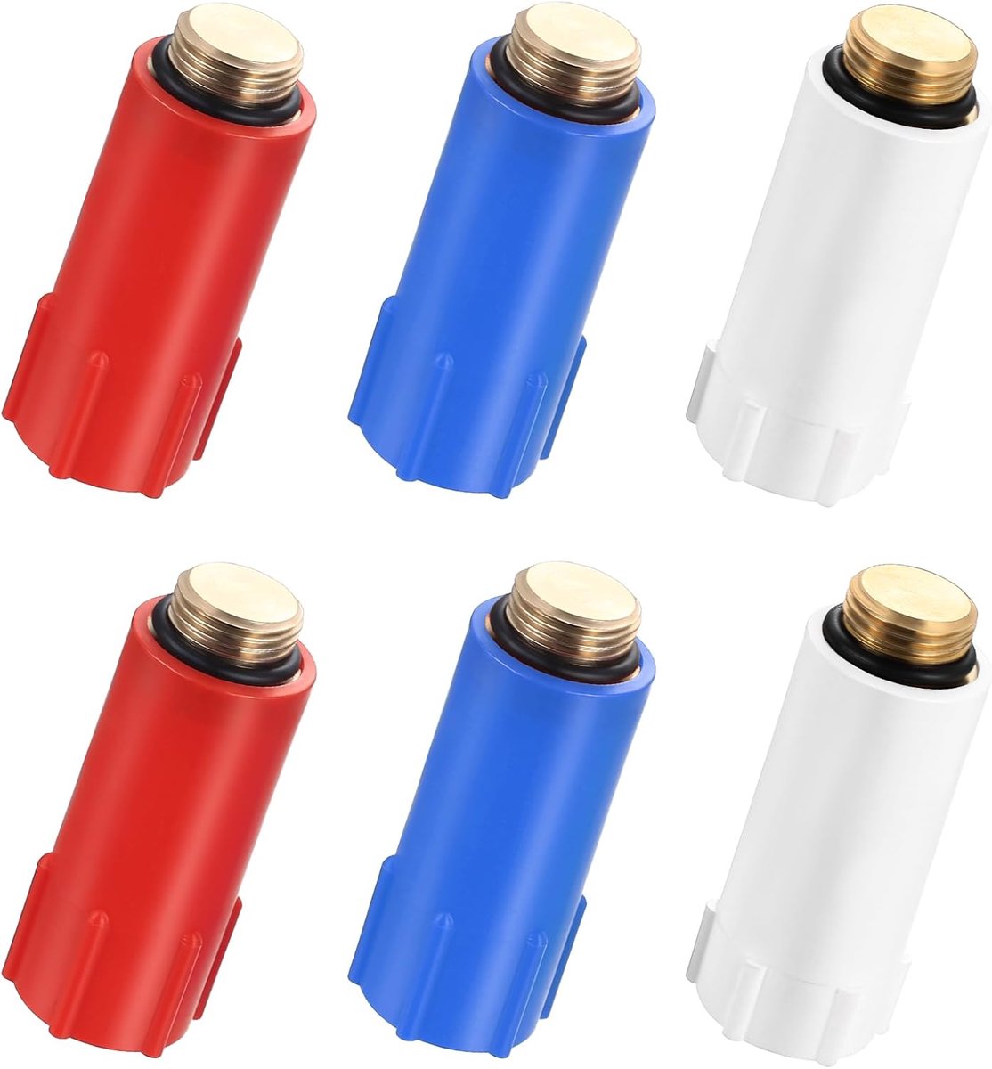 6 Pcs Construction Stops 1/2 Inch Brass Blind Stop 1/2 Inch Print Plug, Construction Stop, Water Pipe for Shutting - ShopVlot