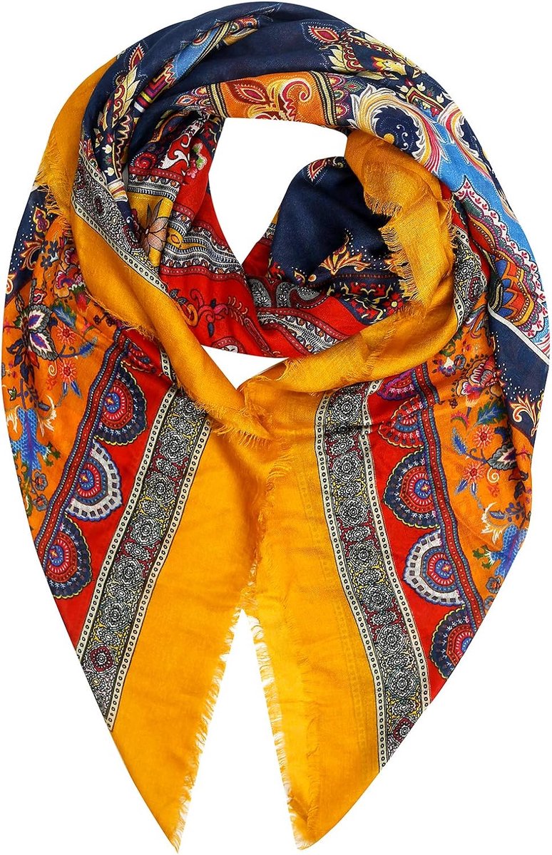 Doek, super zacht, zijde, modal, geel, kleurrijk, sjaal, luxe mode, sjaals, damesmode, clair yellow - design, made in Germany