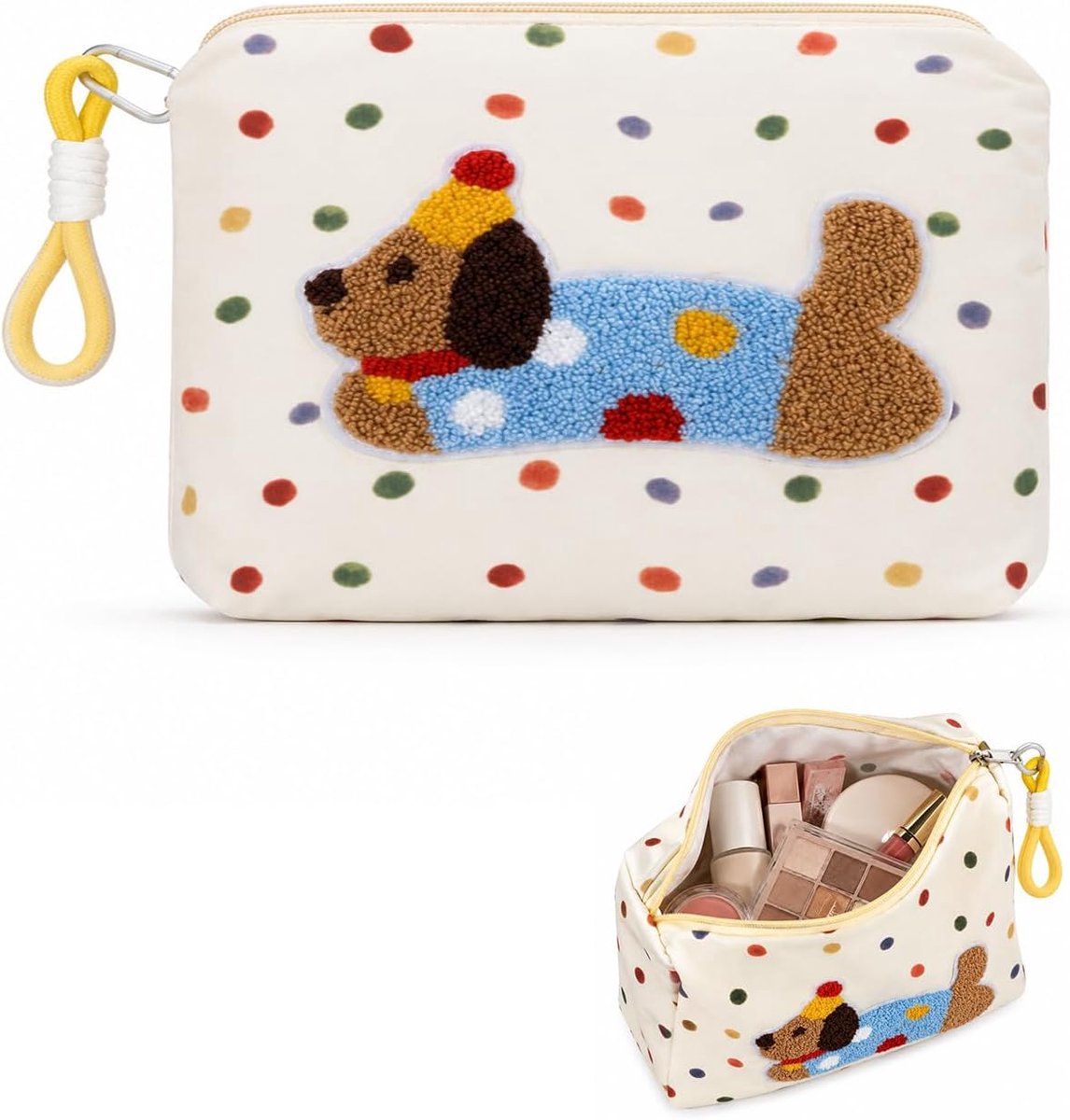 Make-uptas, 1 stuk hondentoilettas met ritssluiting, praktische make-uptas voor dierenliefhebbers en geschenken