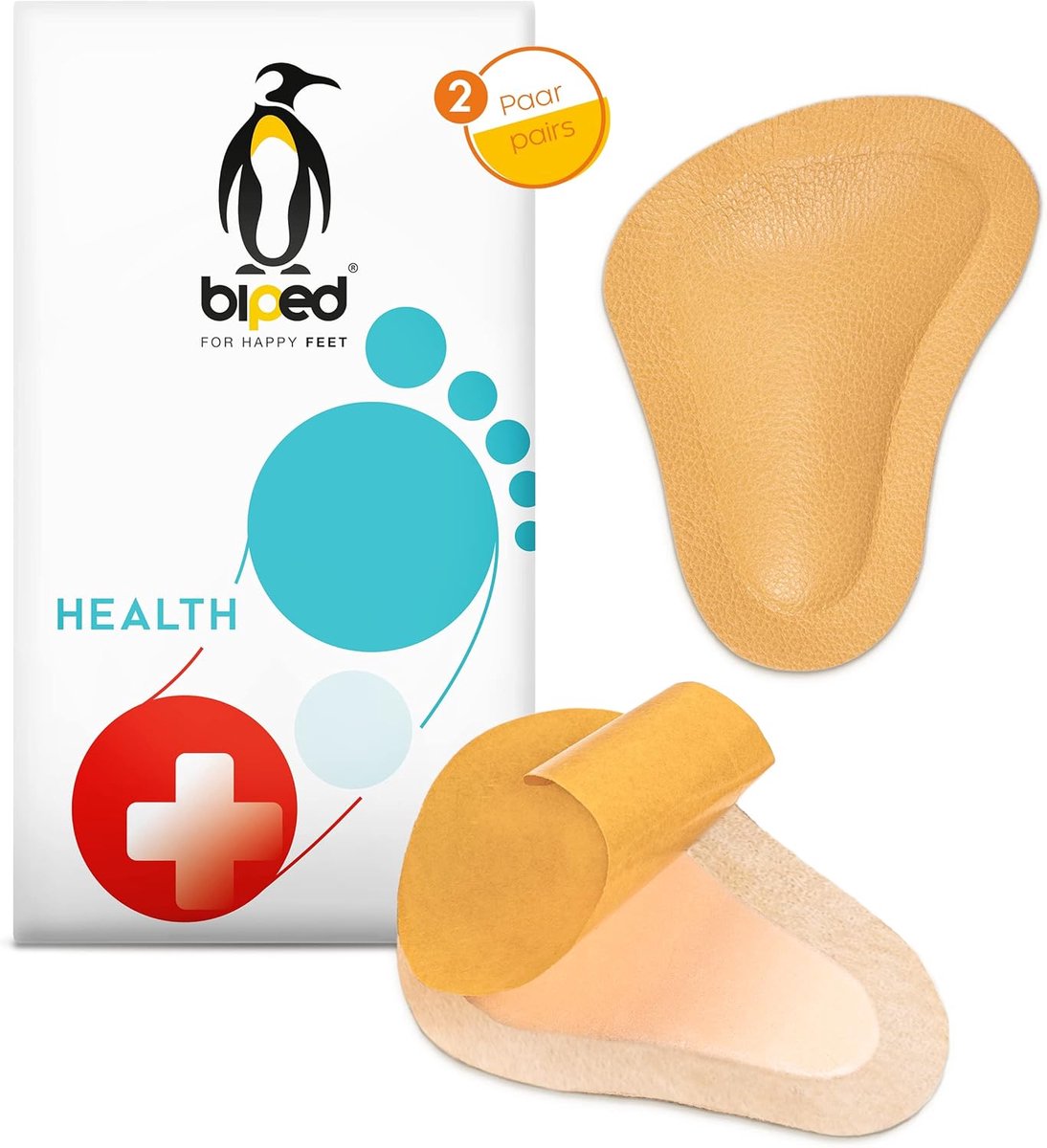 biped 2 pairs of orthopedic leather splayfoot pads in T-shape – Retrocapital support – Intended to glue into shoes and - ShopVlot
