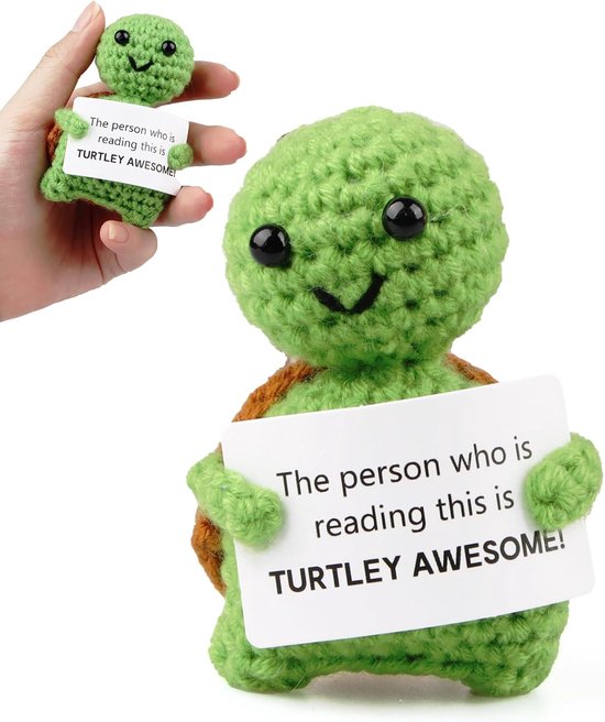 Pocket Hug - vergeet-mij-niet bloemen - schildpad - steun bij verdriet - ShopVlot