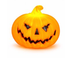 Ulisem - Halloween LED Kaars - Pompoen Kaars - Vlamloze LED Theelicht - Batterijgevoede Halloween Verlichting - Voor Tafel Open Haard Feest en Woondecoratie - Groot formaat