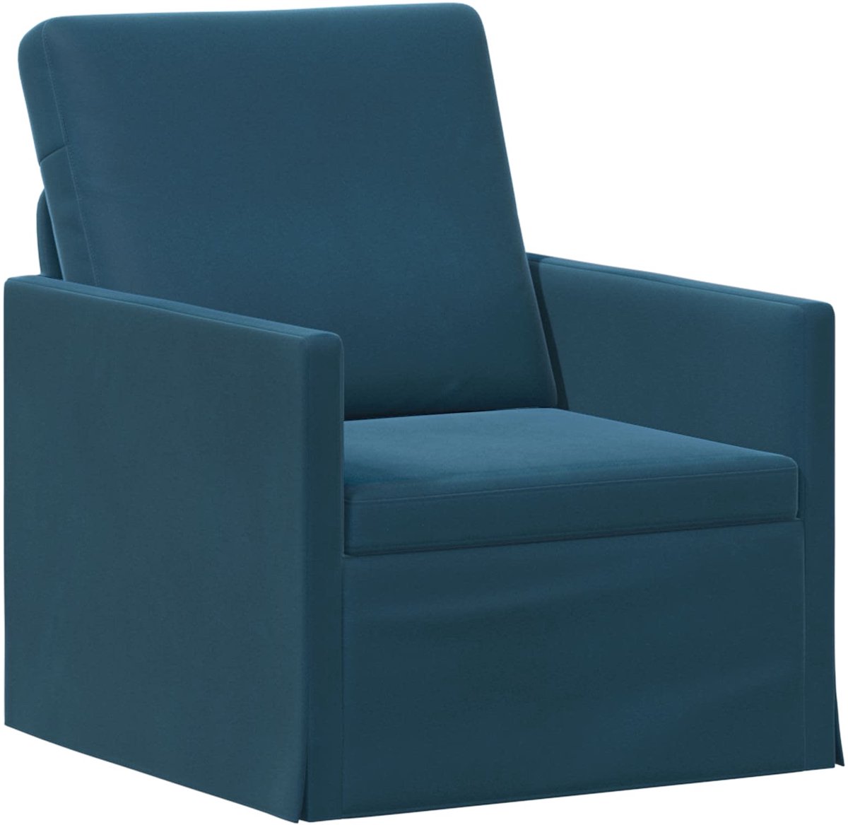 vidaXL Fauteuil - Blauw - 70 - x - 81 - x - 82 - cm - fluweel