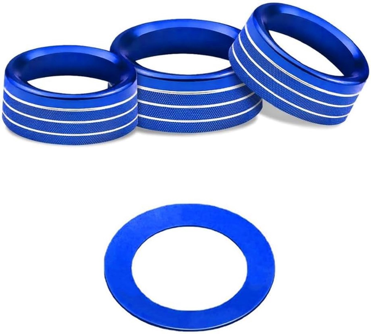 3 Stuks Airco Knop Ringen Voor Auto Ronde Draaiknop Afdekking Ventilatieknop Decoratieve Ring Dashboard Interieur - ShopVlot