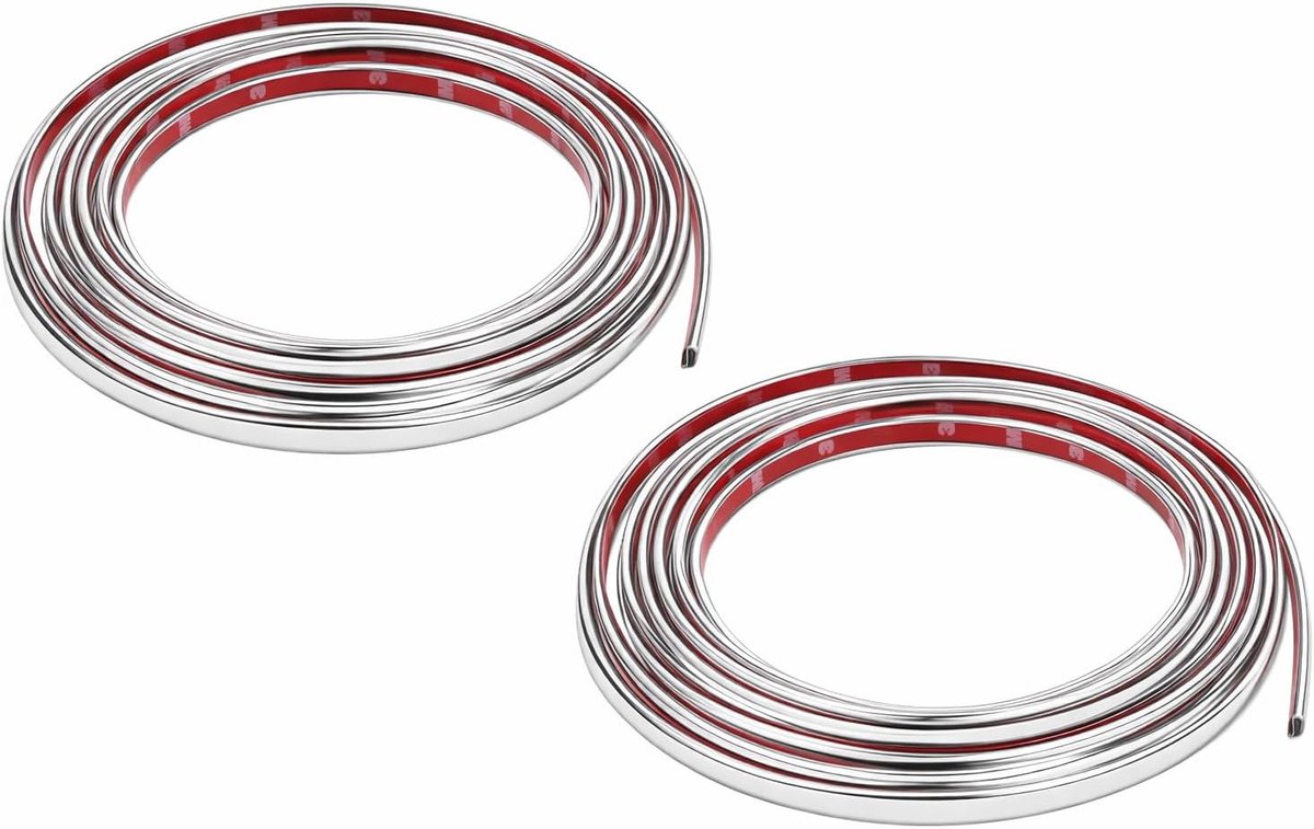 Chrome Decorative Mouldings Self-Adhesive 6 mm x 5 m for Car Indoor and Outdoor Use Flexible Self-Adhesive Mouldings - ShopVlot