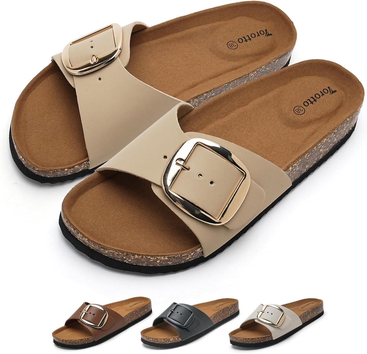 Women's Sandals, Comfortable Adjustable Buckle - ShopVlot