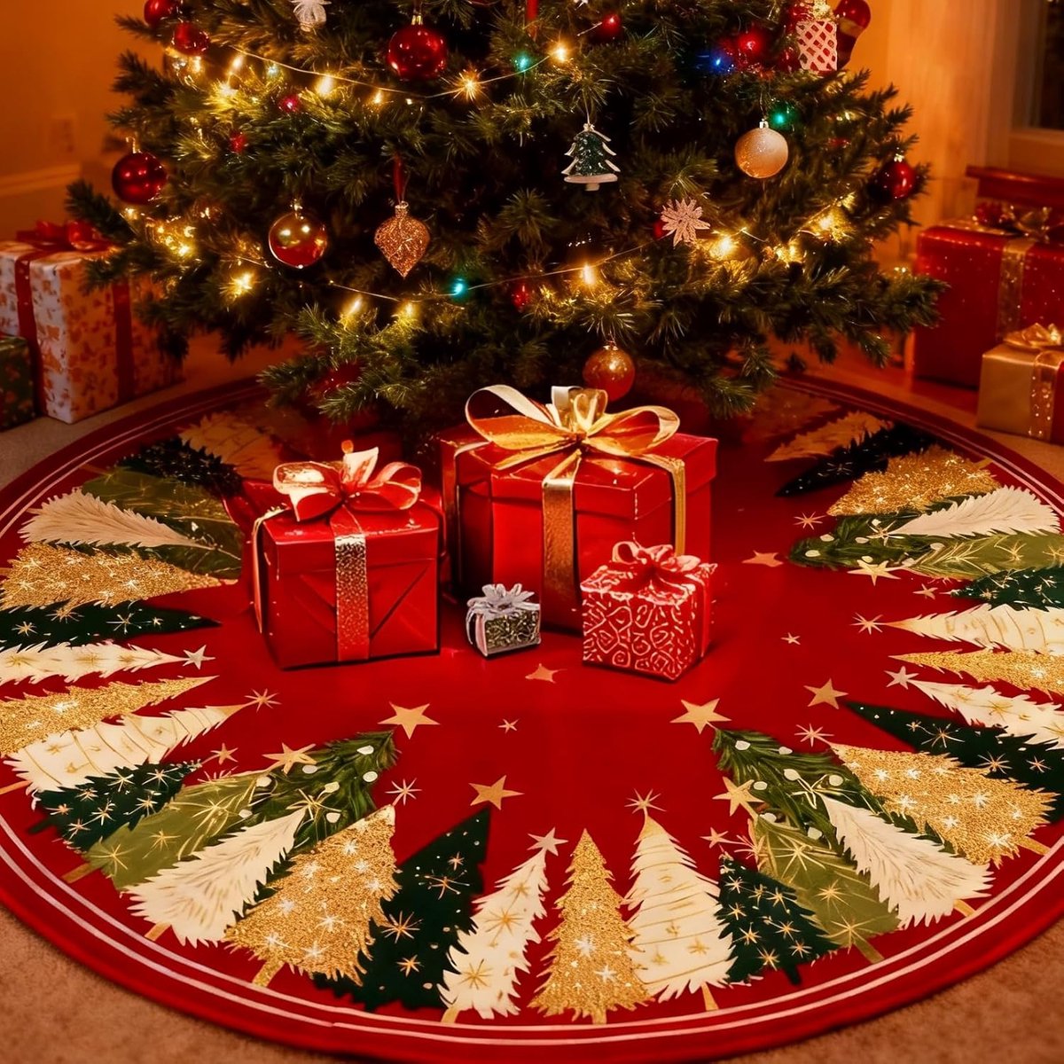 Christmas Tree Blanket 120cm Round Christmas Tree Skirt Tree Blanket Christmas Tree Skirt Christmas Tree Blanket Round - ShopVlot