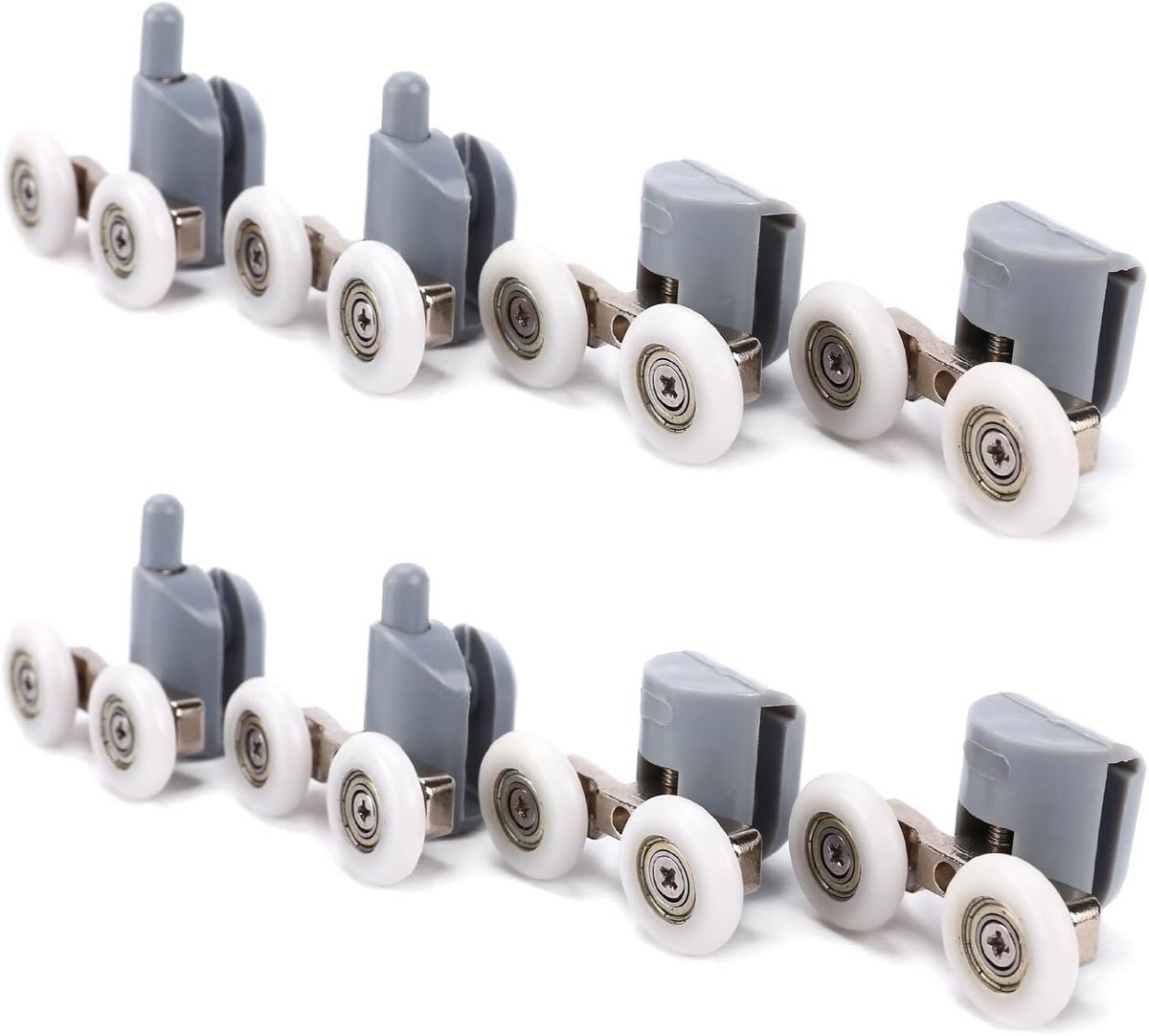 Set van 8 dubbele wielen en hun reservehouder voor douchedeur, diameter 25 mm, artikelnummer: CY-903AB (25 mm)