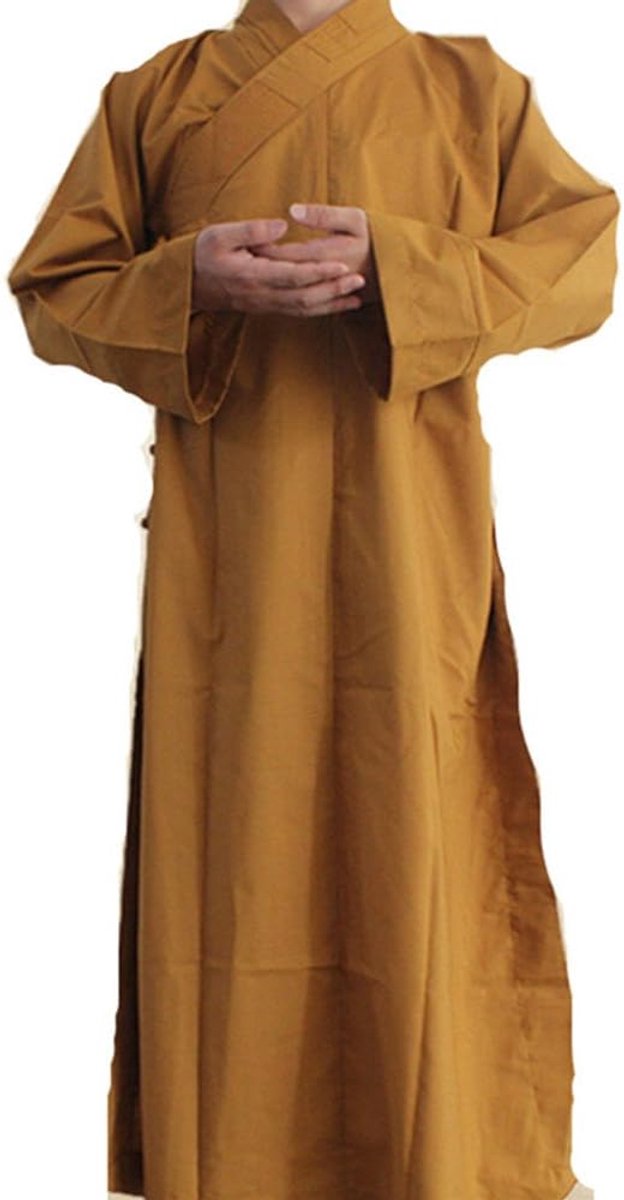Katoenen Kung Fu Shaolin Monnikens Robe Lay Master Zen Boeddhistische Meditatie Gewaad L