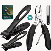 JC’s® - Professionele Nagelknippers set met nagelvijl + Professionele Nageltang – Voor Harde Teennagels – Ingegroeide Nagels – Kalknagels – RVS Nagelknipper – Teennagelknipper – Pedicureset – Manicure & Pedicure Tool