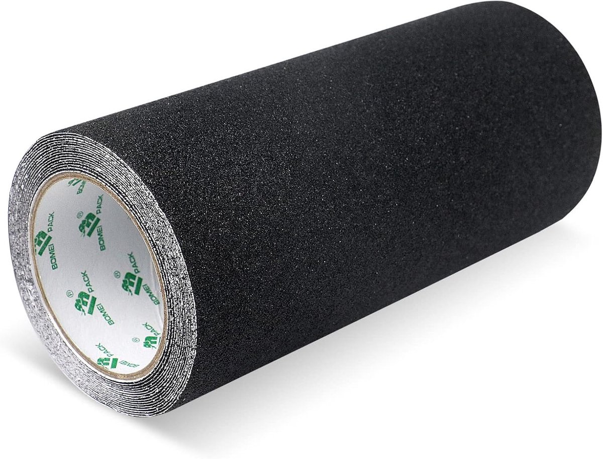 SnelShoppen - Non-slip Griptape 250mm x 5m - Zwart - Sterke Hechting voor Trap, Skateboard, Binnen en Buiten - Veiligheid voor Kinderen en Huisdieren