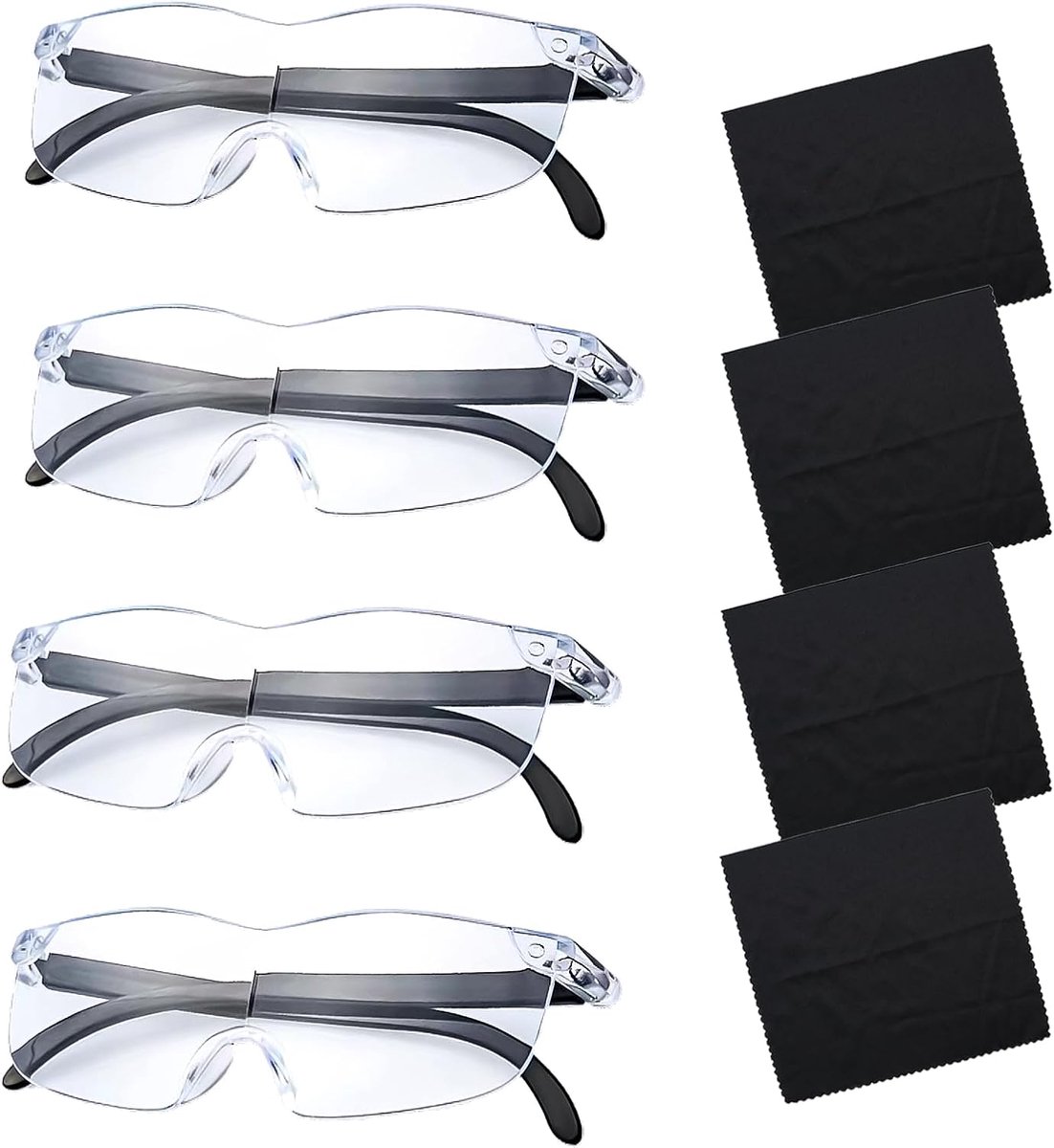 SnelShoppen - 8 Stuks Vergrootglazen Set - Handige Loupe voor Lezen, Hobby, Onderzoek - Lichtgewicht en Duurzaam - Ideaal voor Kinderen, Tuin, Keuken
