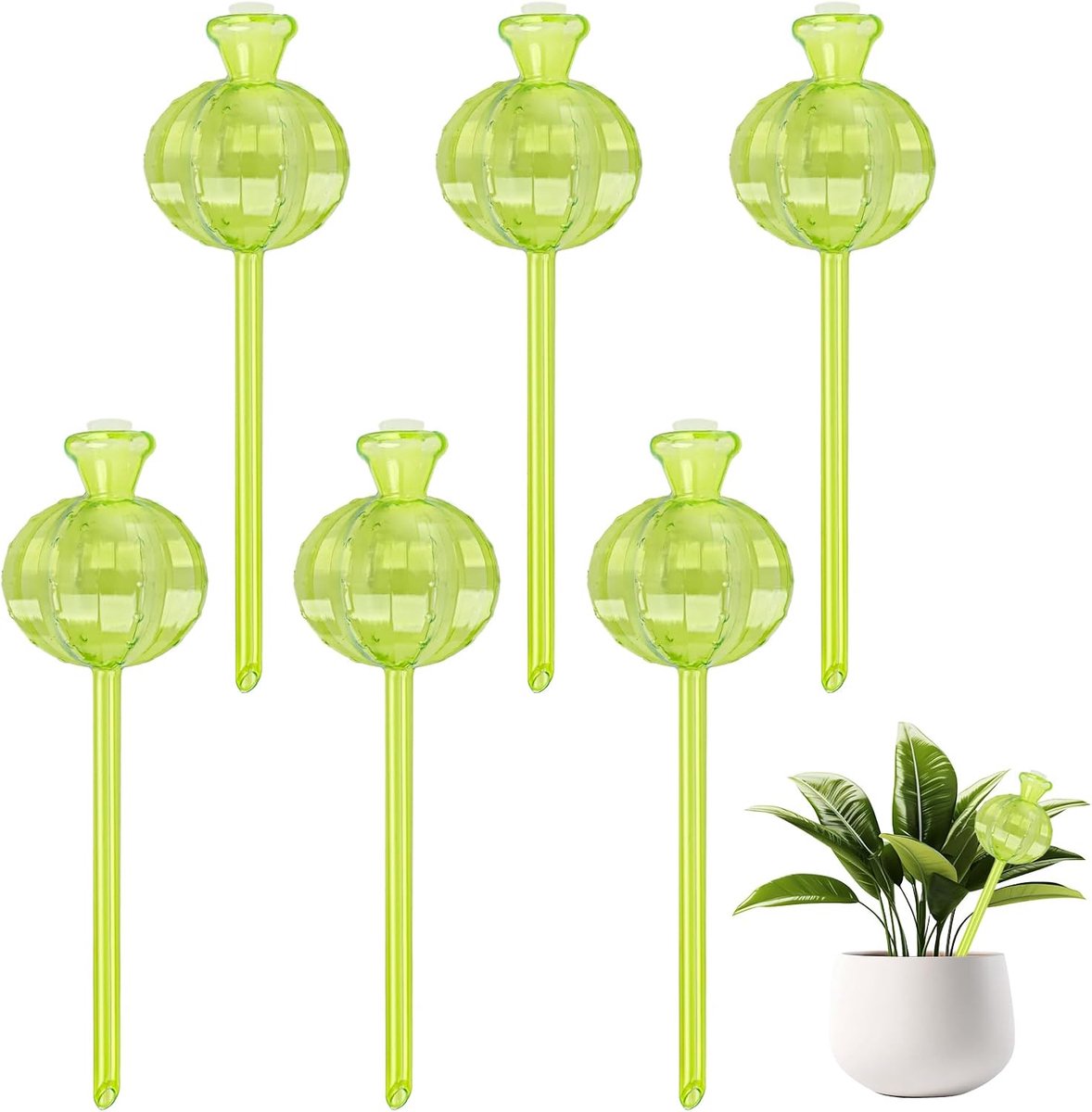 SnelShoppen - 6 stuks automatische bewateringsballen - 150 ml zelfbewatering voor kamerplanten en potplanten - Ideaal voor vakantie en dagelijks gebru