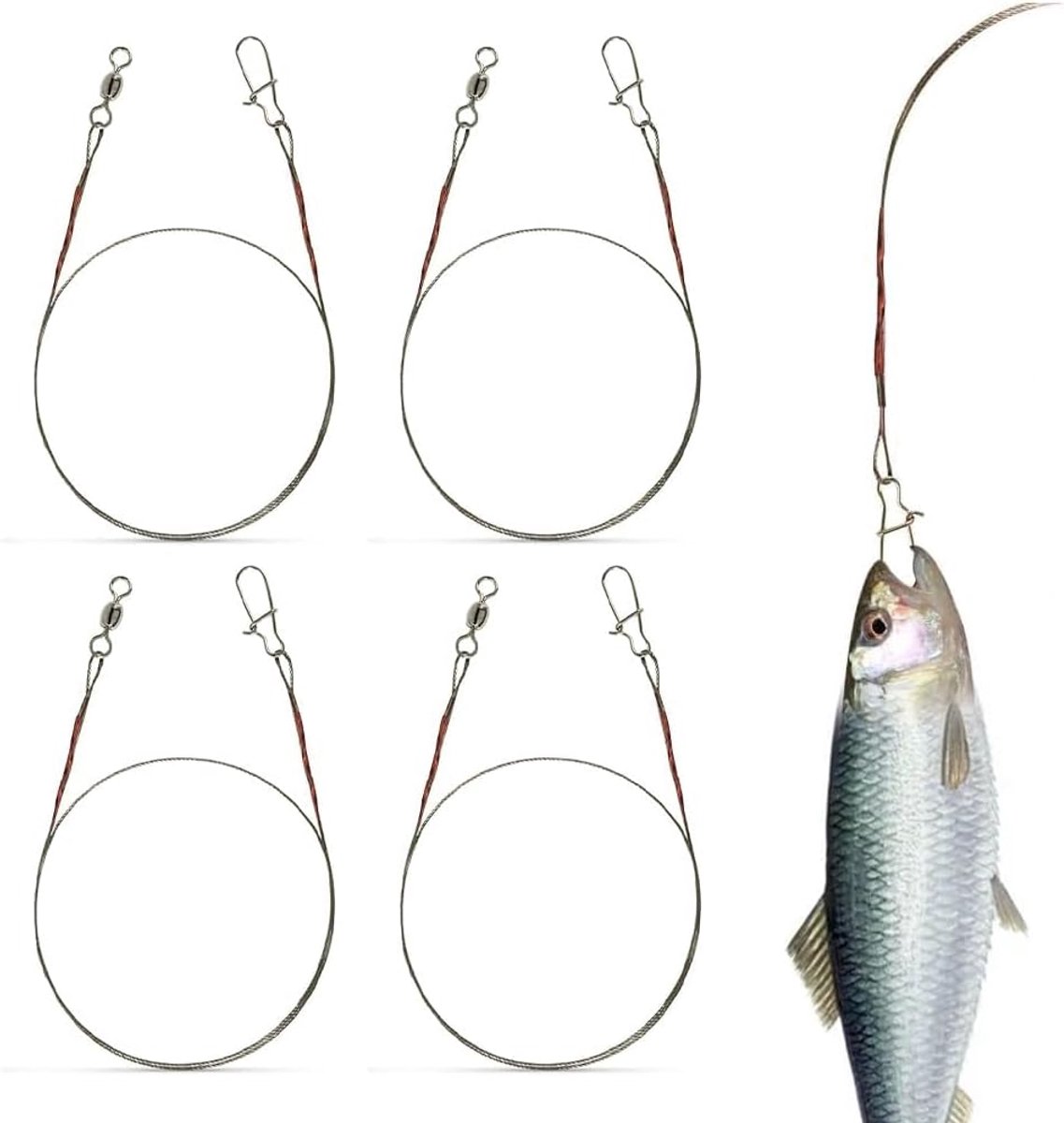 Steel front pockets 30 cm - titanium staal - robuust en slijtvast - ideaal voor snoekvissen - ShopVlot