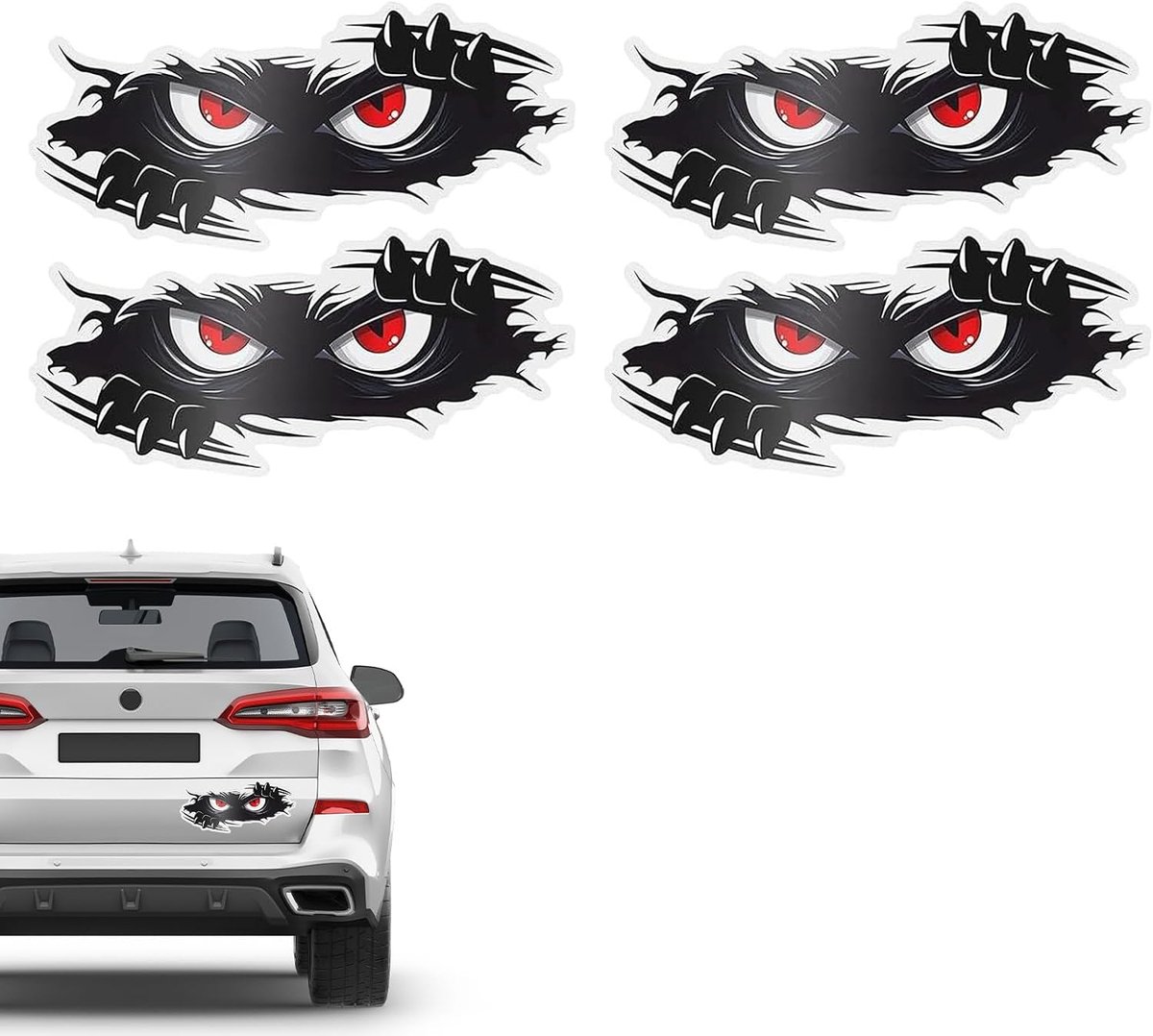 Peeping Monster stickers - waterdichte vinyl sticker - grappige piepende auto sticker - voor auto bumper en motor - ShopVlot