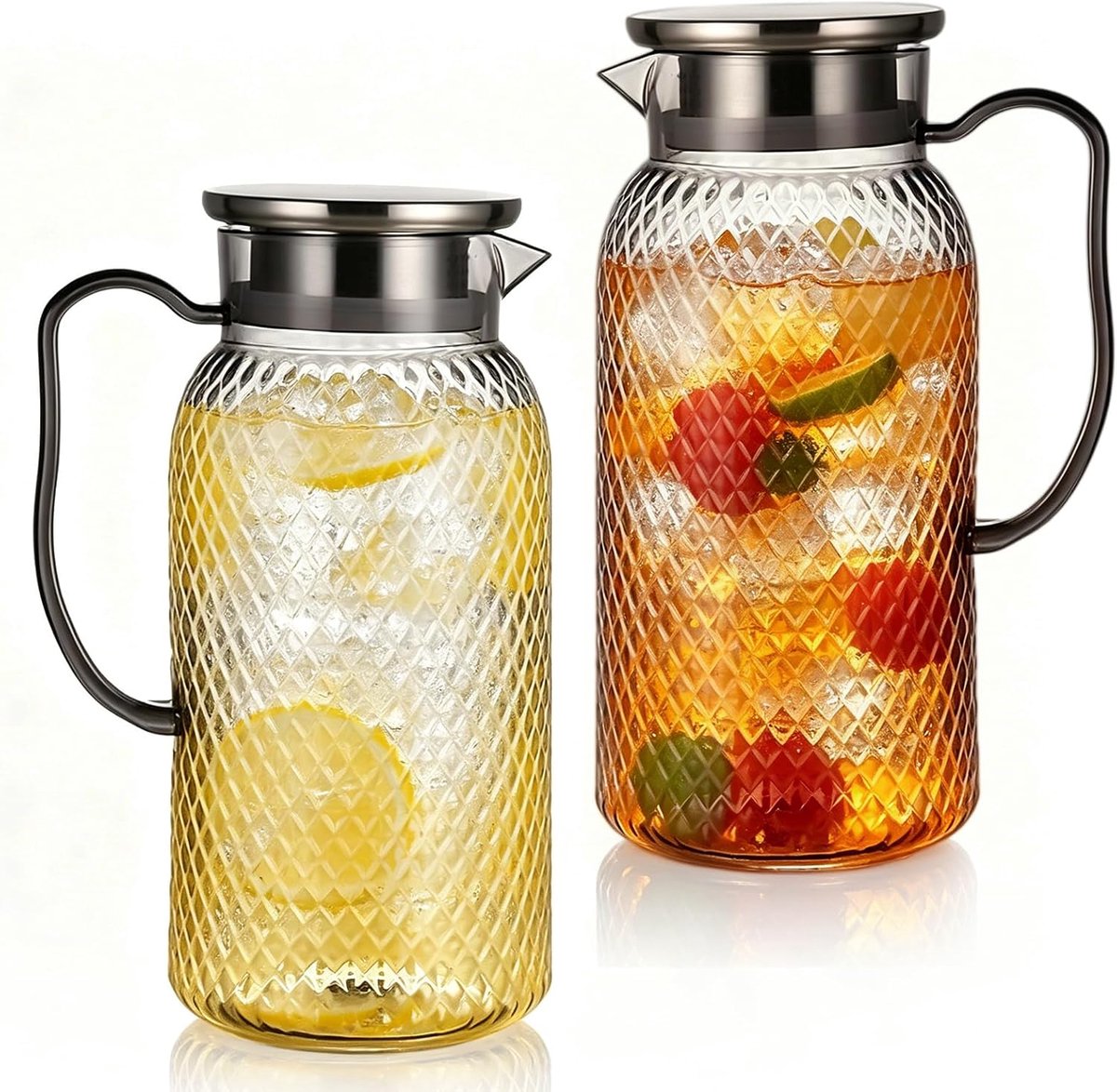 Plastic waterkan 1.8 L - BPA-vrij - Met deksel en twee schenktuiten - Ideaal voor koude en warme dranken - ShopVlot